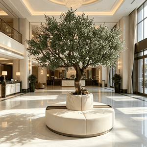 Olivo Artificial Ultra Realista Personalizado, Fácil de Montar y Desmontar con Entrega a Domicilio para Decoración de Hoteles y Oficinas - Product Image 1
