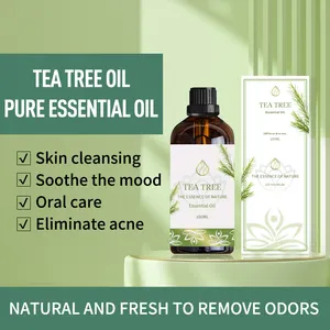 Marque privée vente en gros d'huile d'arbre à thé 100% huile essentielle naturelle d'arbre à thé prévenir l'acné et les boutons Remover utilisations