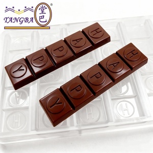Molde de barra de chocolate con forma de barra de letras Tangba, molde rectangular pequeño para dulces de chocolate, moldes para hornear hechos a mano DIY - Product Image 2