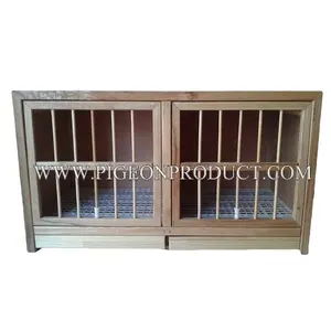 Customize Wooden Galvanized Metal Wire Mesh Pigeon Cage Original Taiwan Style Breeder Trap Door Structure Wooden Pigeon House