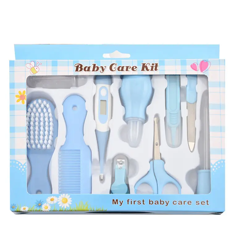 10 Cái Bé Grooming Bé Chăm Sóc Sức Khỏe Kit Và Bé Nail Kit Có Chứa Kéo Tóc Comb Brush Mũi Cleaner