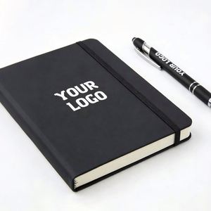 Wholesale Promo Business Gift A5 Elastic Strap Pen Holder Logo Diary <b>Note</b> <b>Book</b> Pu Leather Notebook Custom Promotional Gifts - Product Image 1