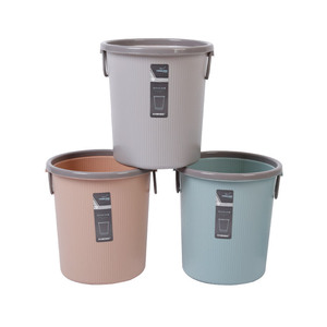 Yongxing Plastic Trash Can 8L Cylindrical <b>With</b> <b>Lid</b> Indoor Use Sorting Waste Bin - Product Image 4