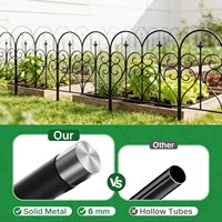 Clôture de jardin moderne en forme de cœur pour l'extérieur, 61*81.5, sans creuser, en métal robuste, antirouille, pour chiens/animaux, vente en gros