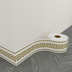 Bande de <span class=keywords><strong>plinthe</strong></span> autocollante <span class=keywords><strong>en</strong></span> PVC épaissi, étanche, décorative, aspect carrelage - Product Image 3