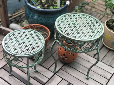 Ensemble deux pièces rond-vert vieilli