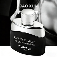 OMJ Nouveau Parfum Liquide Noir pour Homme Style Européen et Américain, Taille Standard, Moderne, Léger, Longue Durée, Tentation Naturelle Pêche Orange Vanille