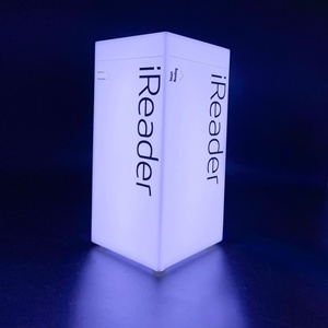 Acrylic Máy tính để bàn hộp đèn bốn mặt LED biển quảng cáo nhỏ sữa trắng Tempered Glass điện thoại di động cửa hàng kỹ thuật số biển quảng cáo - Product Image 2