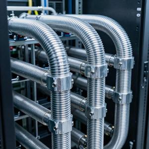 Soffietto metallico in acciaio inossidabile 321 resistente al fuoco DN100 con connettore rapido Tri-Clamp - Certificato ISO 10380 per raffreddamento rack server - Product Image 2