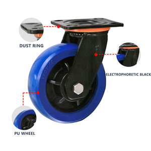Guangdong Hersteller Schwerlast 4 Zoll Lenkrolle 5 Zoll Maschinen- und Geräte-Lenkrolle 6 8 Zoll Industrielle Transportrollen - Product Image 2