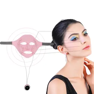 Nuovo Design EMS Therapy lifting facciale maschera per massaggio facciale in Silicone vibrazione elettrica maschera di bellezza