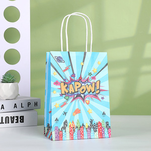 24PCS Hero <span class=keywords><strong>Action</strong></span> Sign Gâteau Cadeau Sacs de faveur Snack Goody Sacs en papier pour enfants Dessins animés Hero Thème Cadeau d'anniversaire Donner Fête - Product Image 3
