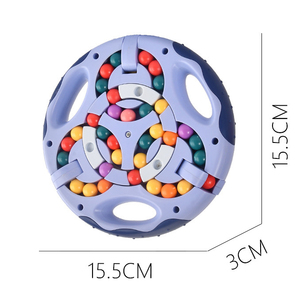 Rotating Magic Beans Puzzle Cube Gyro Double-Sided Fingertip Magic Disk Educational <strong>Toy</strong>