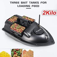 Bateau de pêche télécommandé Flytec V010 GPS avec positionnement intelligent, 40 points de localisation, 3 compartiments, capacité de 2 kg pour la pêche à la carpe et au surf, retour automatique