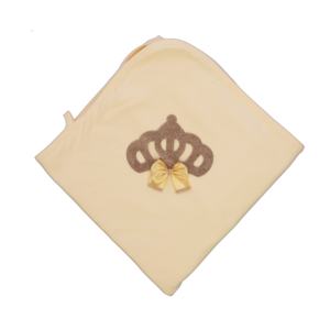 ผ้าห่มสำหรับเด็กทารกผ้าคอตตอนถักสีเหลืองนุ่มสบายดีไซน์ทันสมัยหรูหราออกแบบได้ตามต้องการ4ฤดู - Product Image 1