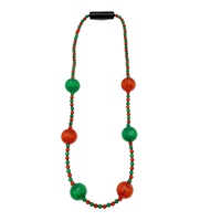 Grand collier de perles lumineuses LED 3D 6 lumières décoration de vacances de Noël pour Halloween