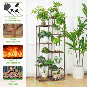 Soporte de Metal para plantas de interior de 9 niveles, diseño moderno, soporte para maceta, estante para decoración del hogar o centro comercial, CM, tamaño de cartón - Product Image 4