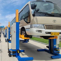 Maxima FC75W Dört Kolon Ağır Hizmet Tipi Mobil Kamyon/Otomobil Silindir Kolonlu Hidrolik Lift 7.5T CE Sertifikalı Tamirhane İçin