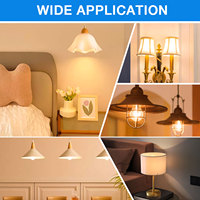 Ampoule LED Vintage Edison 2W-12W Dimmable A60 Source de lumière SMD 2200K-3000K Ambre Clair E27 pour la maison et la salle de bain
