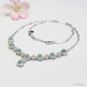 <span class=keywords><strong>Collier</strong></span> en jade de Birmanie Juanyu avec chaîne et pendentif, <span class=keywords><strong>collier</strong></span> en jadéite, <span class=keywords><strong>collier</strong></span> ras du cou en jade naturel de Birmanie Maitreya - Product Image 4