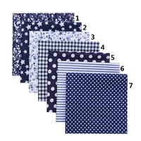 Lot de 7 tissus d'ameublement 100 % coton, motifs floraux, rayures, pois et étoiles, couleurs et imprimés variés, pour loisirs créatifs