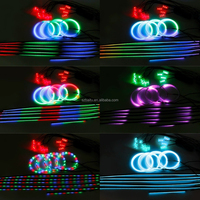 Kit d'éclairage LED 22 en 1 Dream Color RGB Dynamic Car Interior Light sans fil APP Control Ambient Atmosphere pour voiture