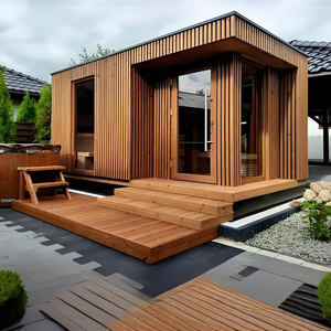 Cabina de sauna al aire libre para 4 personas de <span class=keywords><strong>cedro</strong></span> rojo de madera maciza tradicional con función de vapor seco Kits de estufa de leña ecológicos y seguros - Product Image 2