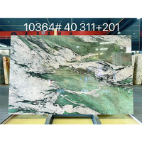 Revêtement mural en marbre et granit brésilien, dalles de quartzite vert Patagonie, carreaux translucides Cristallo, table à manger