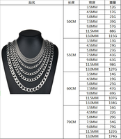 Collier chaîne en acier inoxydable pour hommes, style Hip Hop, avec fermoir argenté, bijoux de mode, vente en gros, dropshipping