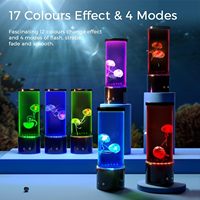 Multicolor gelatina pecera acuario Medusa lava lámpara LED medusas lámpara de luz nocturna