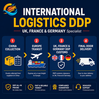 Agent de logistique internationale proposant des services d'expédition DDP vers le Royaume-Uni, la France et l'Allemagne, avec des options rapides, sûres, optimales et gratuites.