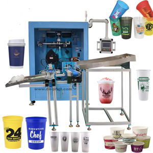 Machine d'impression sérigraphique automatique pour gobelets à café en papier multicolores, gobelets en plastique pour fête, machine d'impression sérigraphique servo - Product Image 1