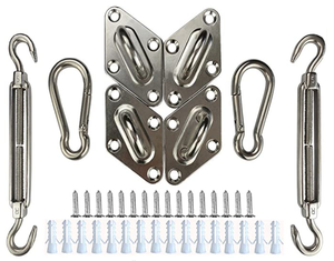 Abrazadera de cable de acero de alta resistencia <span class=keywords><strong>con</strong></span> ojo de sujeción, fácil de instalar, kit para colgar luces de exterior - Product Image 3