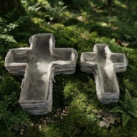 Jardinière naturelle en rotin en forme de croix pour pépinière, présentoir de fleurs artificielles, pour pierre tombale ou sol