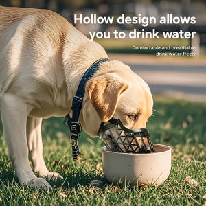 Muselière pour chien XL robuste en caoutchouc et nylon, panier pour chiens agressifs, grande race, résistante aux morsures, résistante aux mâchouillements, équipement d'entraînement pour animaux de compagnie - Product Image 3