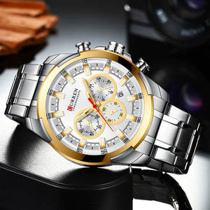 นาฬิกาข้อมือผู้ชาย Curren 8361 สีทอง แฟชั่นธุรกิจ กันน้ำ โครโนกราฟ หรูหรา ของแท้ นาฬิกาควอตซ์สำหรับผู้ชาย Reloj - Product Image 5
