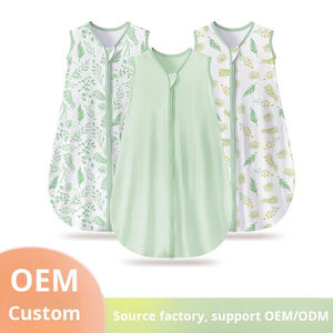 <span class=keywords><strong>Saco</strong></span> de Dormir para Bebé de Bambú al por Mayor, Personalizado, Unisex, Color Sólido, Cremallera Bidireccional YKK, 0.5, 1.0, 1.5 Tog, para Recién Nacidos - Product Image 1