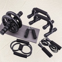 Kit de fitness 5-en-1 pour entraînement abdominal Strength Home Gym avec rouleau en PVC et acier pour un exercice pratique du tronc