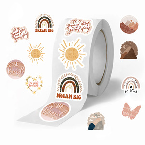 Autocollants de dessins animés rétro style bohème pour journaux et coques de téléphone - Feuilles de vinyle autocollantes pour la décoration - Product Image 6