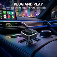 Adaptor CarPlay Nirkabel 2026 2 in 1 Kabel ke Nirkabel Android Auto 5.8GHz WiFi Bluetooth 5.0 Plug and Play untuk Mobil OEM Berkabel