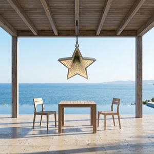 Neonawall Source Factory Specchio <span class=keywords><strong>Infinito</strong></span> a LED su Misura, Effetto Tunnel 3D, Neon Star Festival, Ingrosso, Bianco Caldo Dimmerabile - Product Image 5