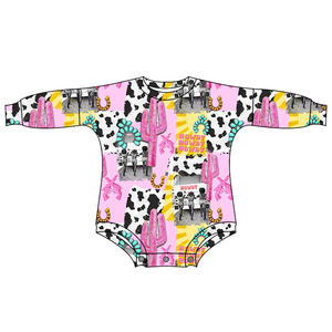 2023 Western Loose Style neonato un pezzo pagliaccetto manica lunga morbido tessuto di seta del latte autunno ragazza body tuta - Product Image 3