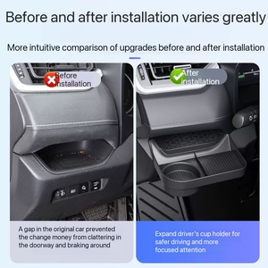 Caja <span class=keywords><strong>de</strong></span> Almacenamiento Lateral del Conductor con Portavasos <span class=keywords><strong>de</strong></span> Silicona para <span class=keywords><strong>Toyota</strong></span> <span class=keywords><strong>RAV4</strong></span> y Wildlander 2025, Organizador Oculto, Accesorios Interiores - Product Image 3