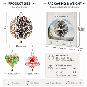 Campana a Vento Artigianale in Ferro, Decorazione Contemporanea da Appendere per Esterni, Giardino e Casa, Antiruggine, Durevole, Proiezione Ramadan, Vendita all'Ingrosso - Product Image 3