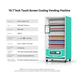 Hiện đại lạnh đồ uống Máy bán hàng tự động với thanh toán QR màn hình cảm ứng tự động Combo Snack và đồ uống lạnh Máy bán hàng tự động - Product Image 2