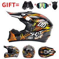 Casque intégral de moto tout-terrain certifié DOT, coque ABS, taille XL, double visière, casque de sécurité pour VTT