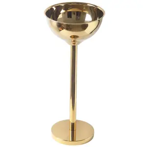 Hot Sale Vertical Connected Champagne Bucket Thickened Metal Stainless Steel Ice Wine Basin