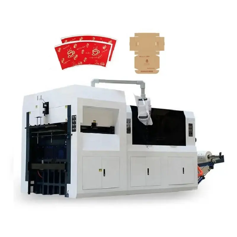 Machine de découpe entièrement automatique de boîtes en carton papier pour boîtes alimentaires pour boîtes à déjeuner Machines d'impression