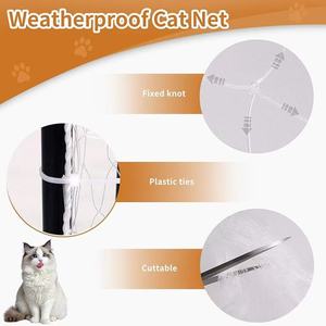 Rete di Sicurezza per <span class=keywords><strong>Balcone</strong></span> ClearView per Animali Domestici - <span class=keywords><strong>Protezione</strong></span> Anti-Caduta per <span class=keywords><strong>Gatti</strong></span> in Nylon ad Alta Trasparenza, Maglia 30x30mm, Anti-Fuga per Casa - Product Image 6