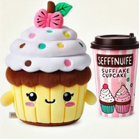 Jouet en peluche mignon en gros Personnaliser la forme jouet de cupcake en peluche pour la décoration d'anniversaire